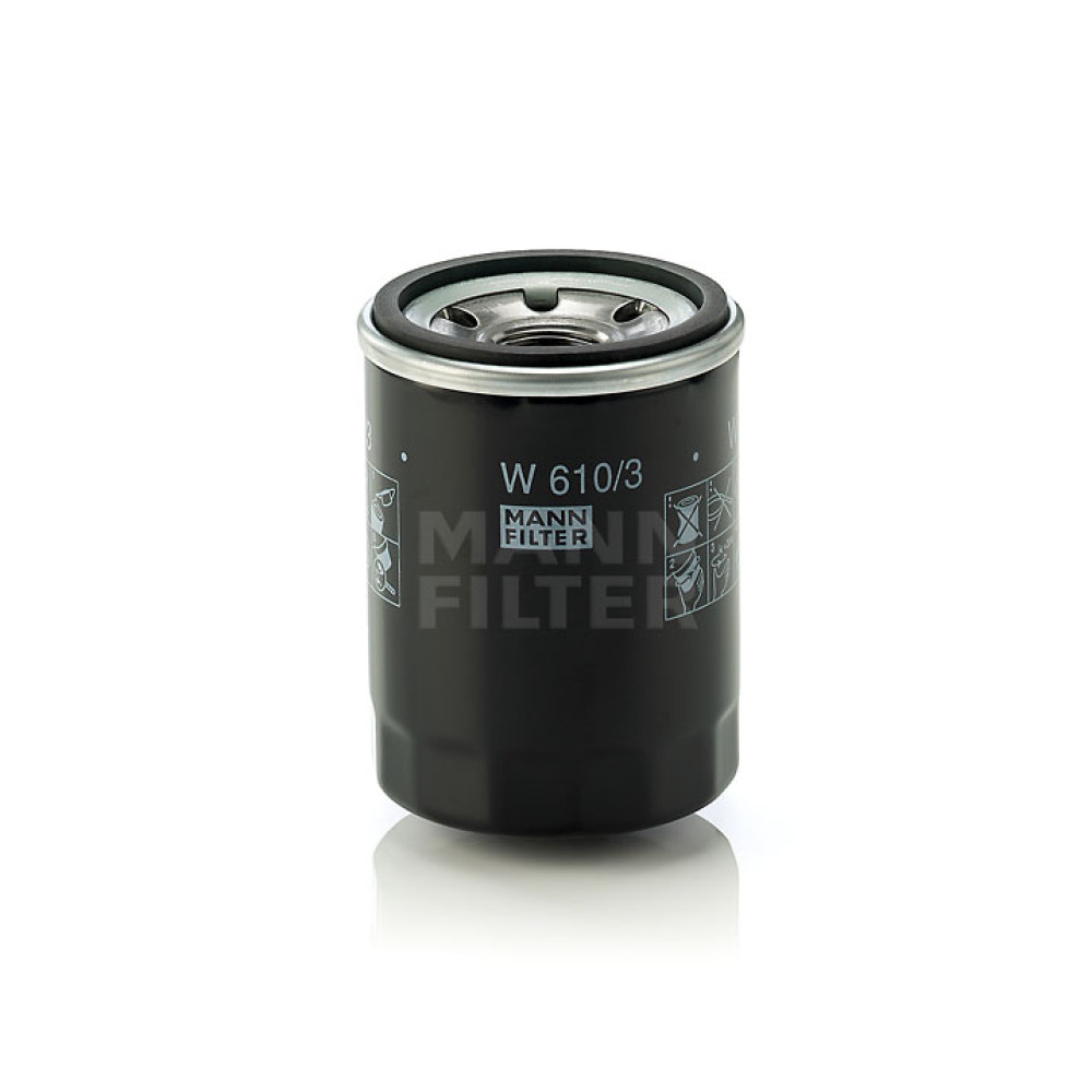 W610/3 MANN FILTER oil filter (equivalent OP575, WL7134, OC1177, DO925/A, DO1823) W610/3 MANN FILTER oil filter (equivalent OP575, WL7134, OC1177, DO925/A, DO1823)