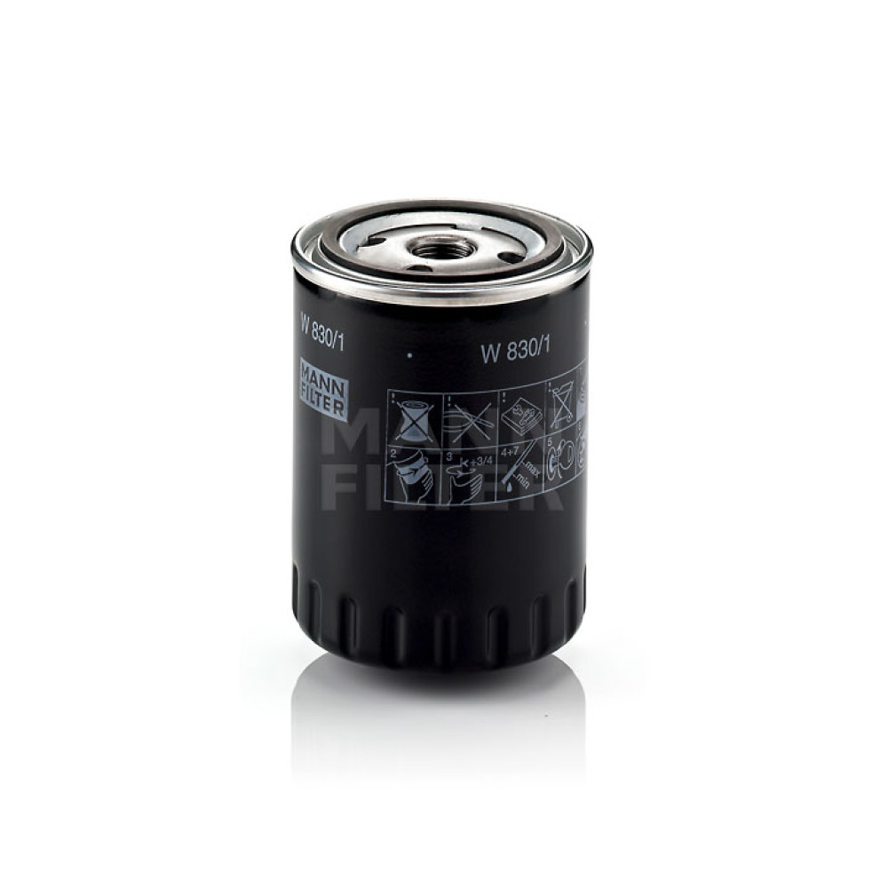 W830/1 MANN FILTER oil filter (equivalent to OP525/3, WL7217, OC262, DO937) W830/1 MANN FILTER oil filter (equivalent to OP525/3, WL7217, OC262, DO937)