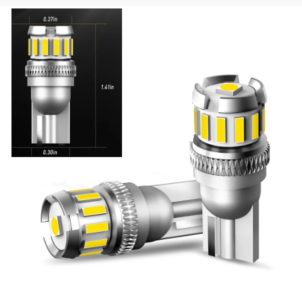 W5W balta - T10 LED 13 diodų CANBUS automobilinė lemputė, pritaikyta AUDI BMW Mercedes Ford Volkswagen. Skirta gabaritinėms šviesoms ir salonui