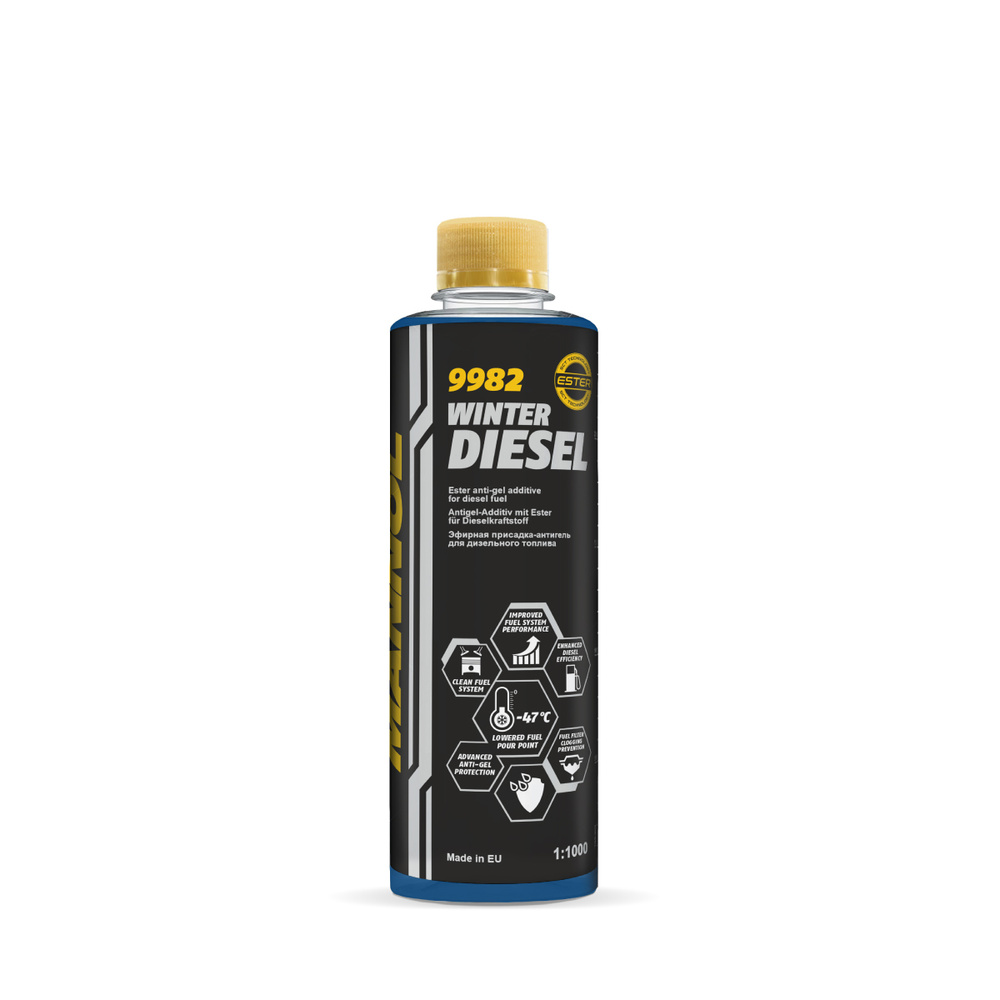 Žiemos priedas į dyzelinį kurą - apsaugo nuo parafinizacijos. MANNOL 9983 Winter Diesel 1:1000 200ml/250L