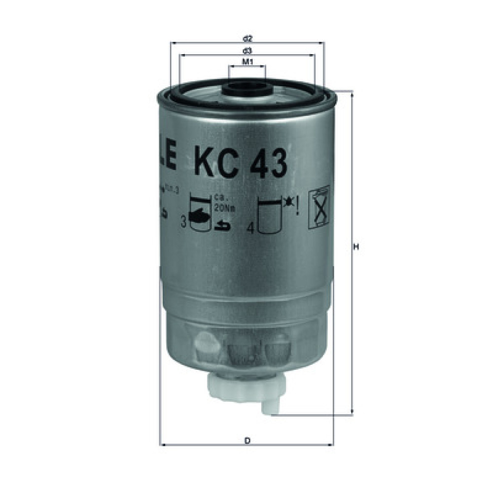 KC43 KNECHT MAHLE FILTER kuro filtras