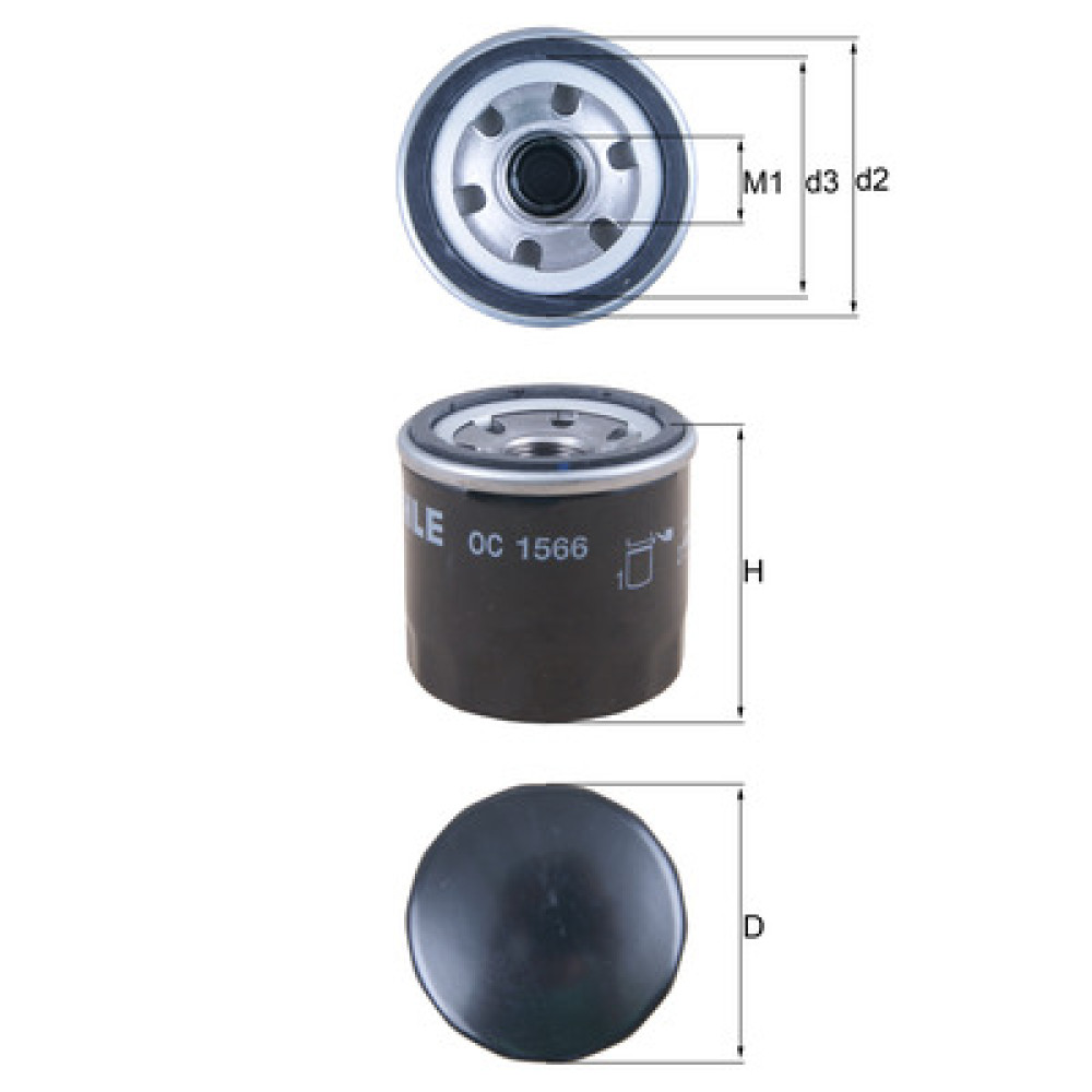 OC1566 KNECHT MAHLE FILTER eļļas filtrs OC1566 KNECHT MAHLE FILTER eļļas filtrs
