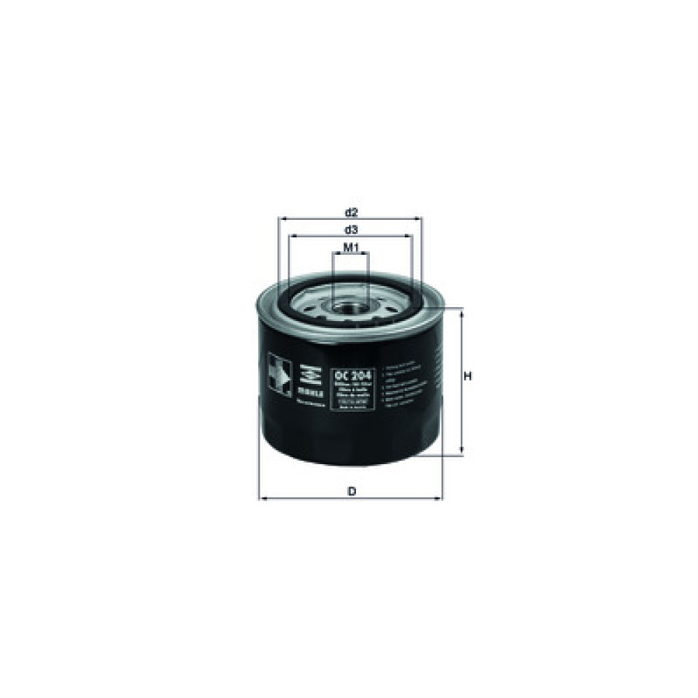OC204 KNECHT MAHLE FILTER õlifilter