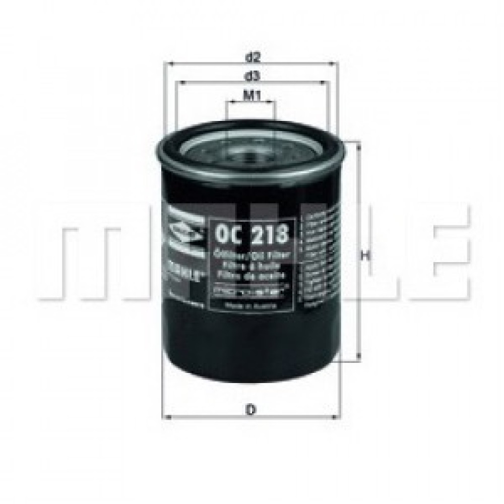 OC218 KNECHT MAHLE FILTER õlifilter