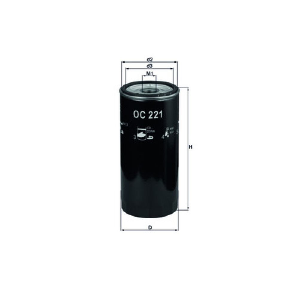 OC221 KNECHT MAHLE FILTER õlifilter