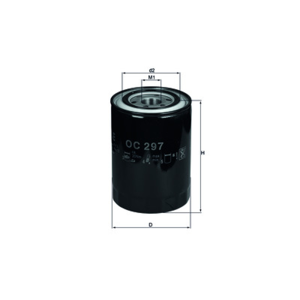 OC297 KNECHT MAHLE FILTER eļļas filtrs OC297 KNECHT MAHLE FILTER eļļas filtrs