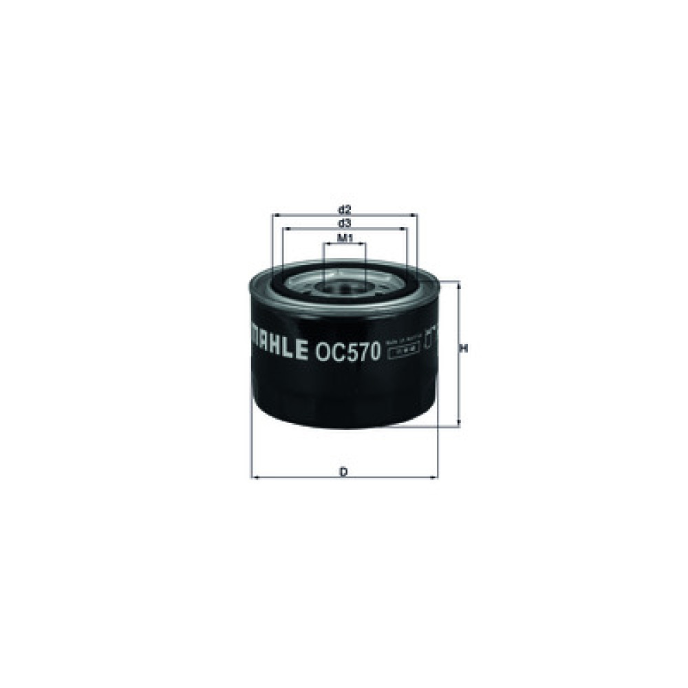 OC570 KNECHT MAHLE FILTER oil filter OC570 KNECHT MAHLE FILTER oil filter