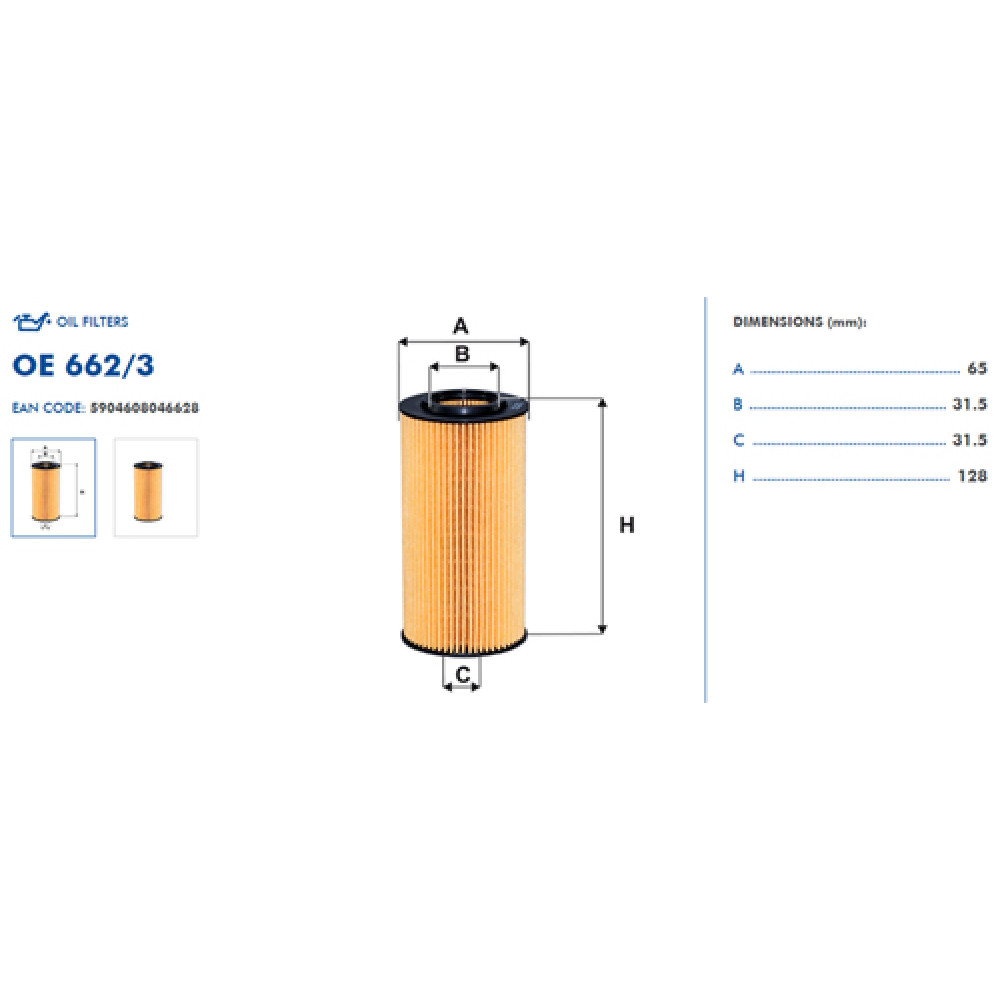 OE662/3 alyvos filtras FILTRON (analogai WL7497, HU719/8Y)