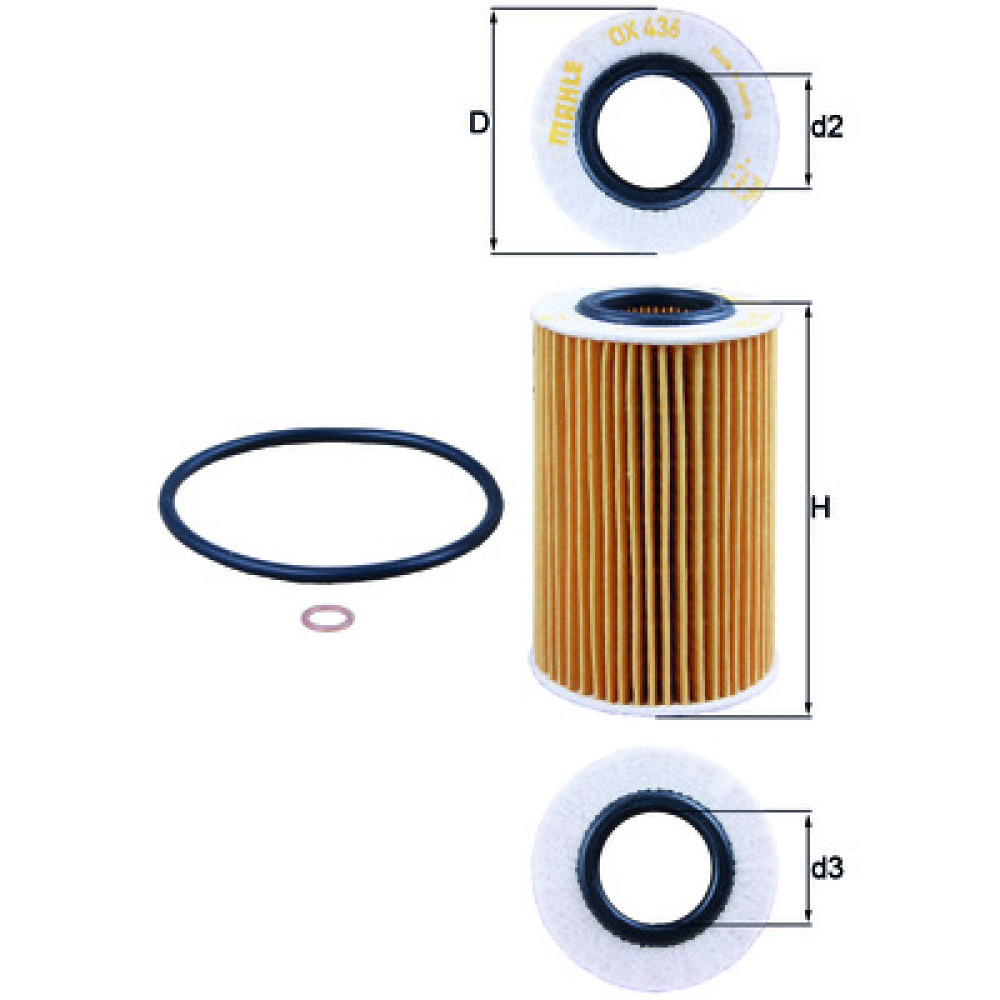 OX436D KNECHT MAHLE FILTER oil filter