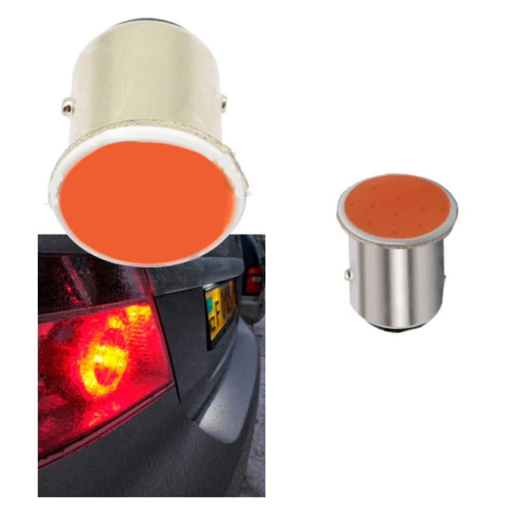 PR21W - BA15S sarkana LED diožu COB vienkontaktu auto spuldze. Gabarīta - atpakaļgaitas - stopsignāla lukturiem PR21W - BA15S sarkana LED diožu COB vienkontaktu auto spuldze. Gabarīta - atpakaļgaitas - stopsignāla lukturiem
