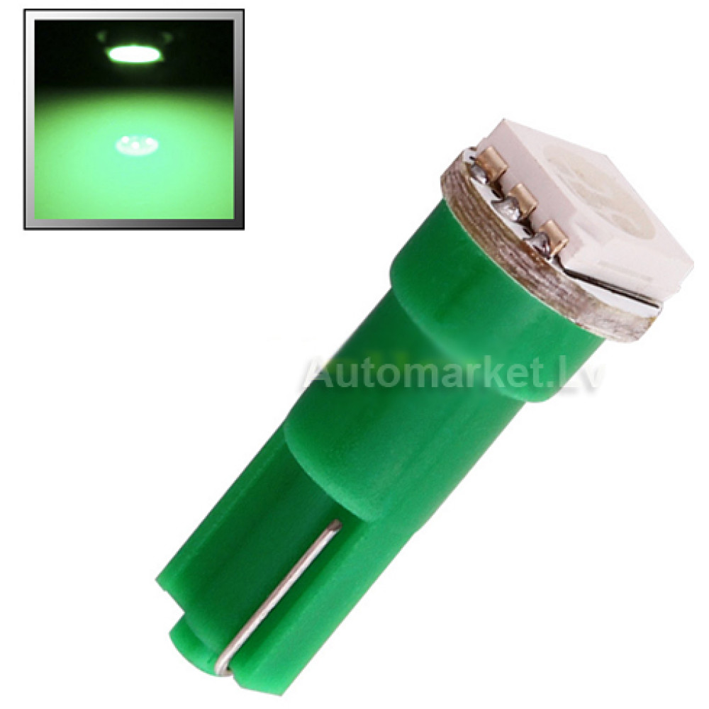 T5 roheline LED 1 dioodiga auto pirn salongi ja armatuurlaua valgustuseks