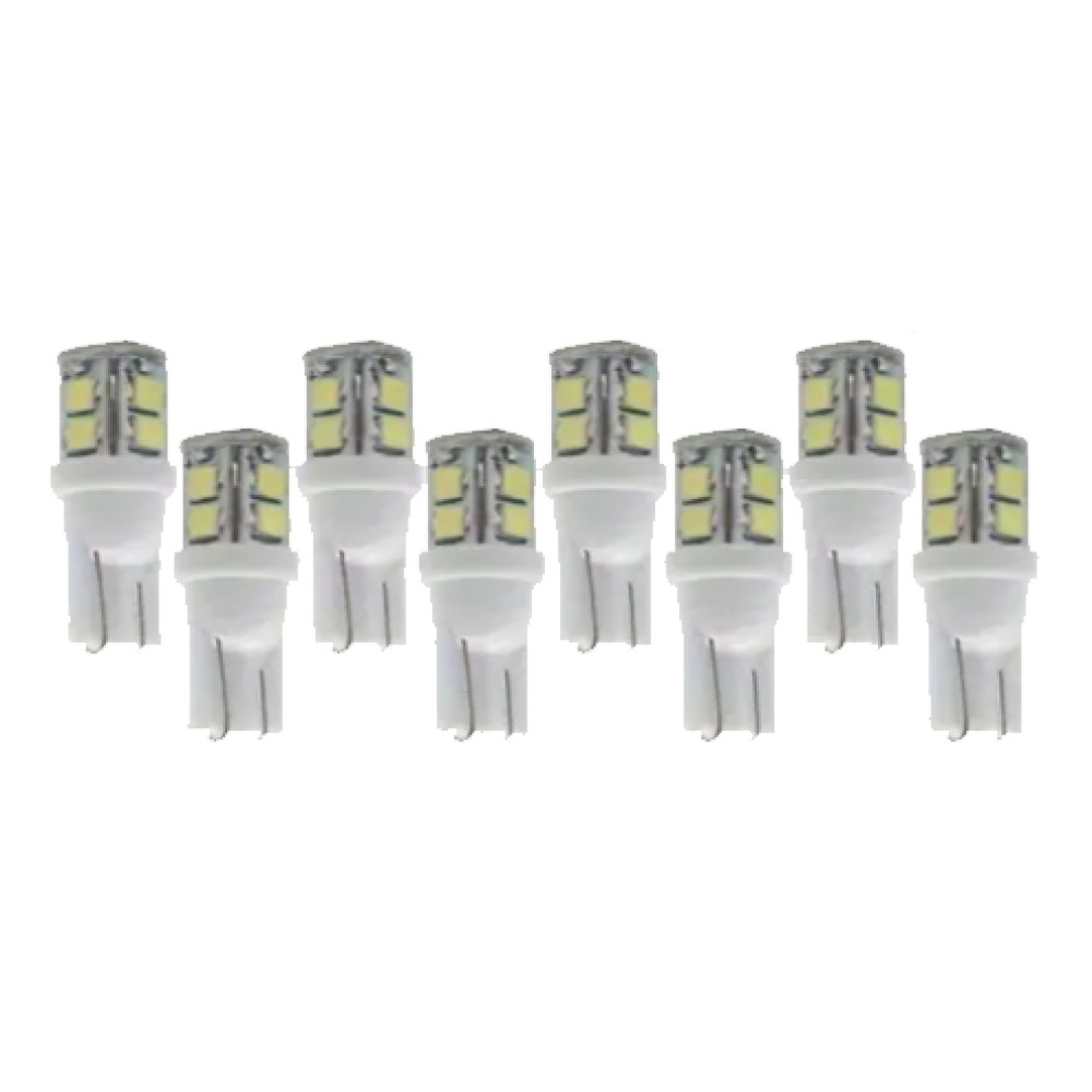 W5W valge - T10 LED 5 dioodiga autolamp. Gabarituledesse ja salongi